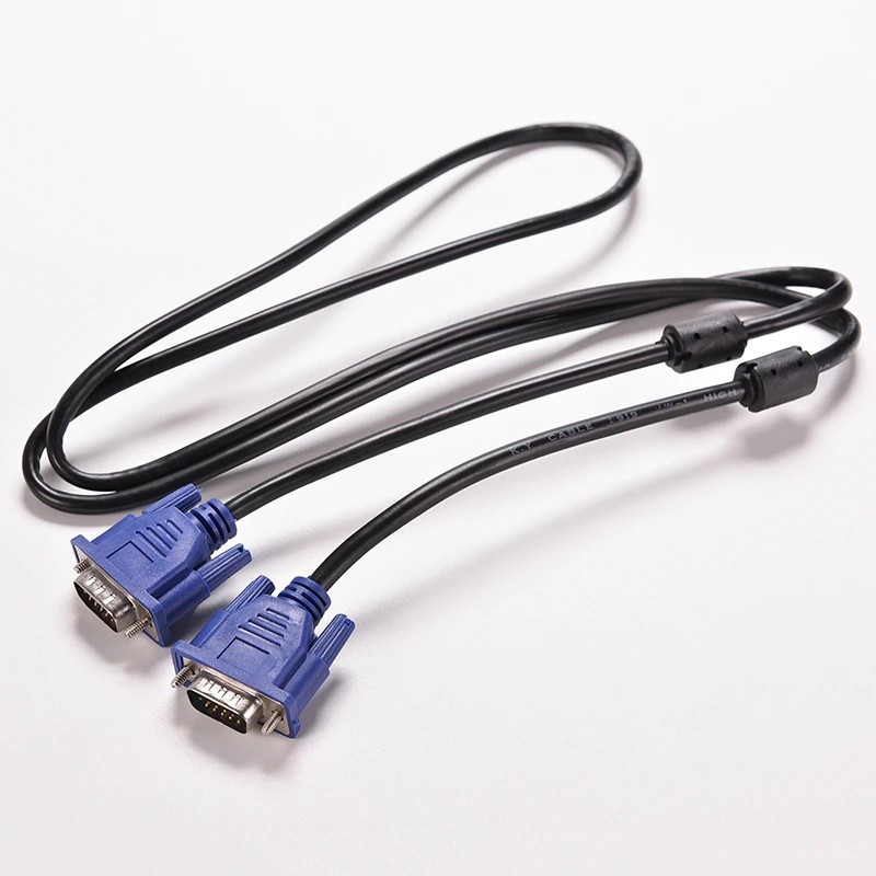 1PC Blue 1.5M 5FT 15 PIN VGA HDB15 SUPER VGA SVGA M/M Male To Male Connector Cable Cord Extension Monitor FOR PC TV