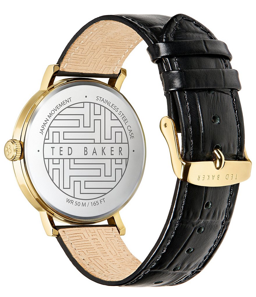 Ted Baker London Men's Phylipa 3-Hand Leather Strap Watch