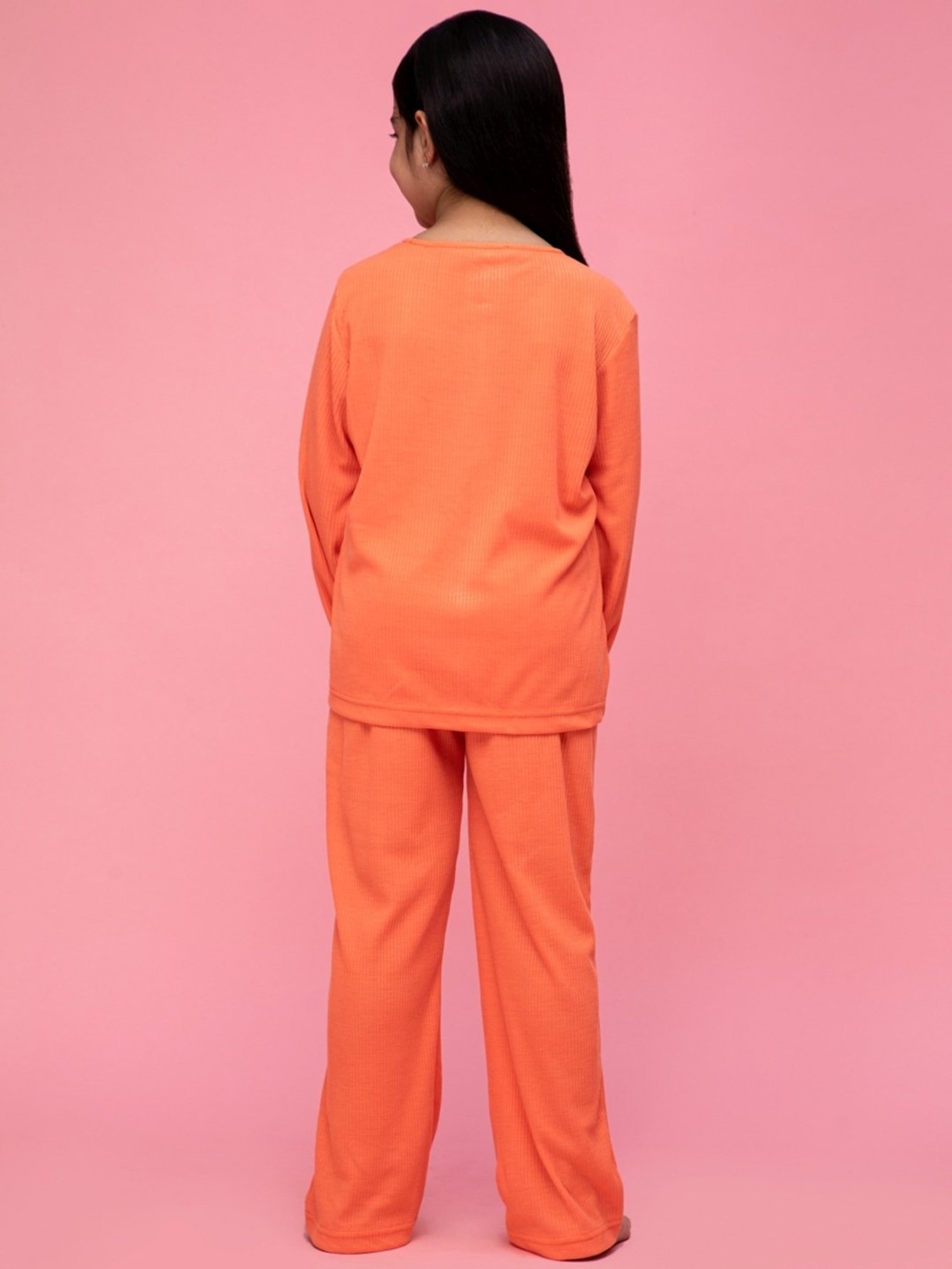 Berrytree Organic Girls Blue Cotton Clouds Print Night Suits