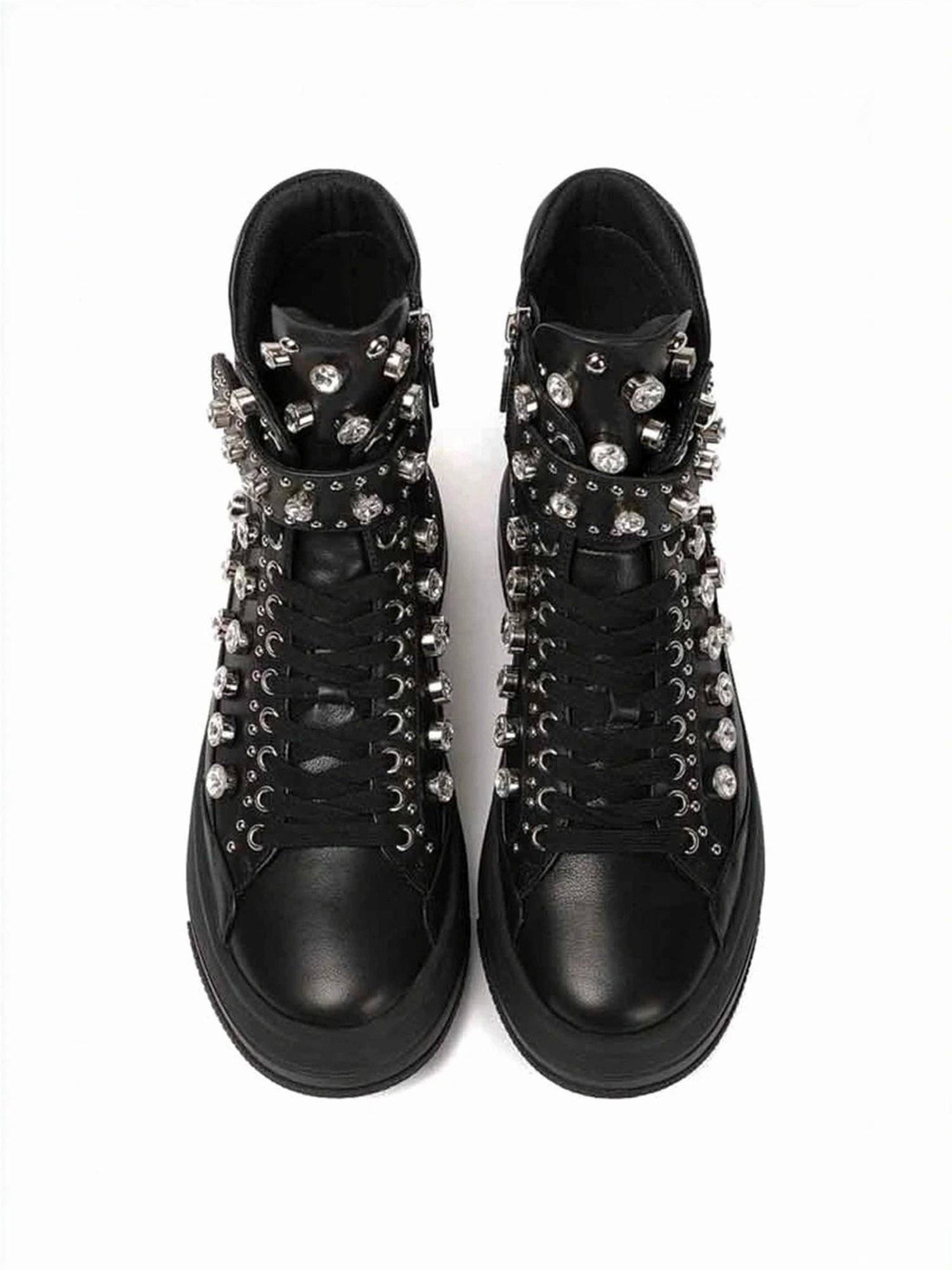 Saint G Women's Beyonce Black Ankle High Sneakers