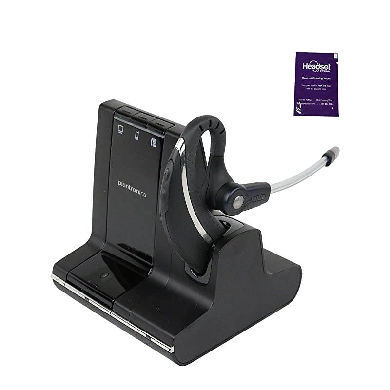 Savi W730 Wireless Headset Bundle with Headset Advisor Wipe Renewed