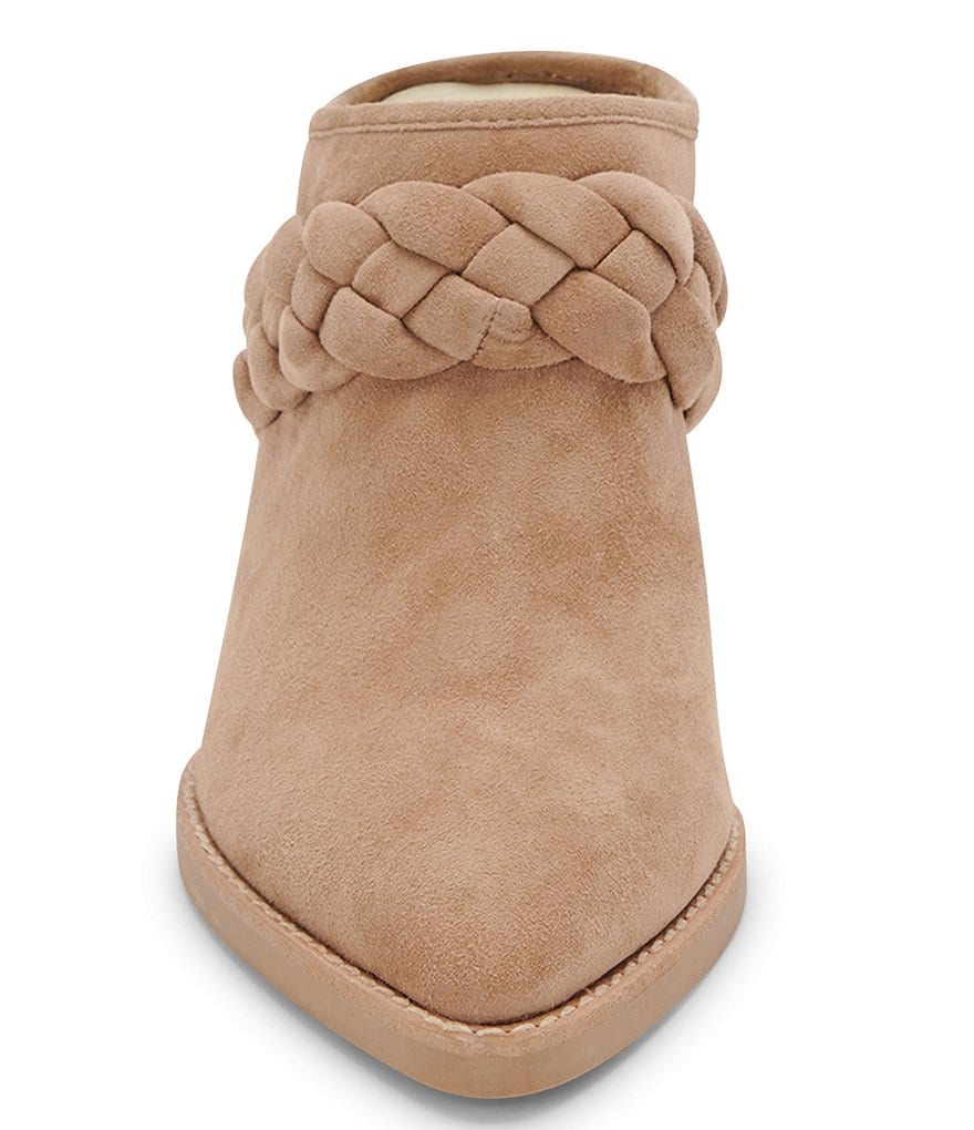 Dolce Vita Serla Braided Strap Suede Shootie Mules