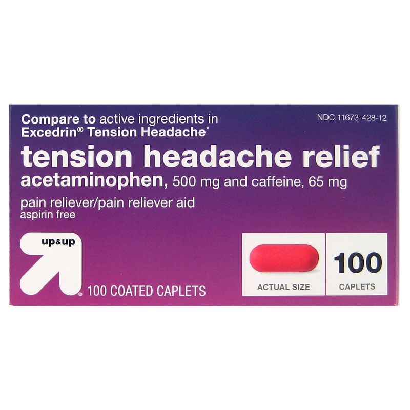 Acetaminophen Tension Headache Coated Caplets- 100ct - up & up™