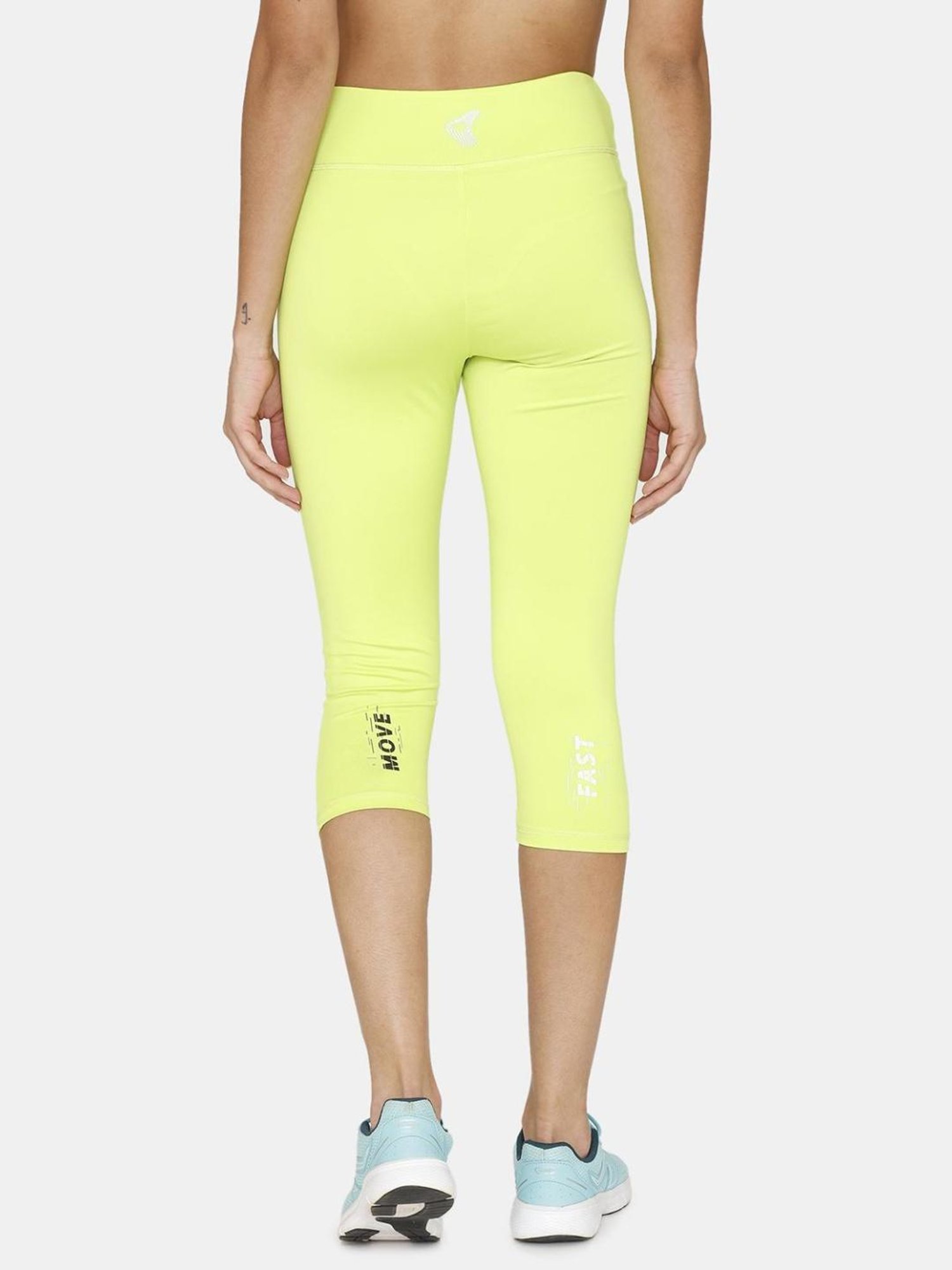 Zelocity by Zivame Lime Green Regular Fit Capri