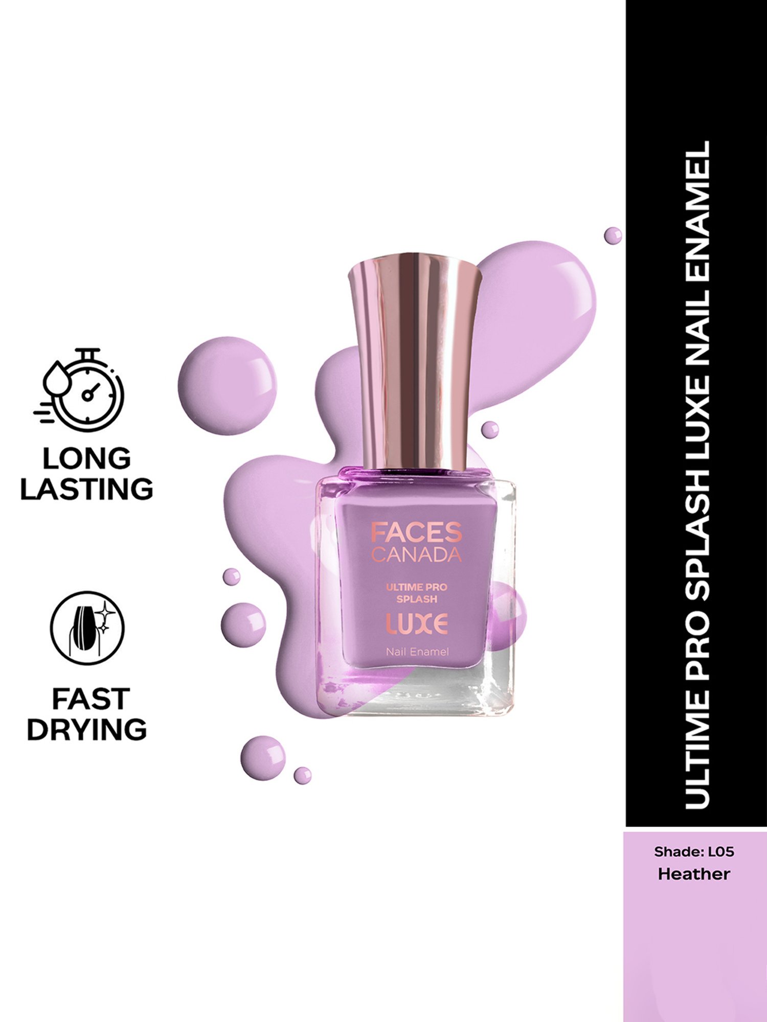 FACES CANADA Ultime Pro Splash Luxe Nail Enamel Heather L05 - 12 ml
