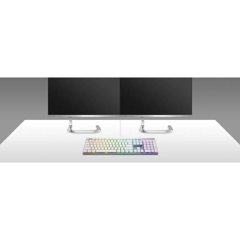 Cooler Master SK630 Keyboard - Cable Connectivity - USB 2.0 Type A Interface - PC - Mechanical Keyswitch - Silver/White