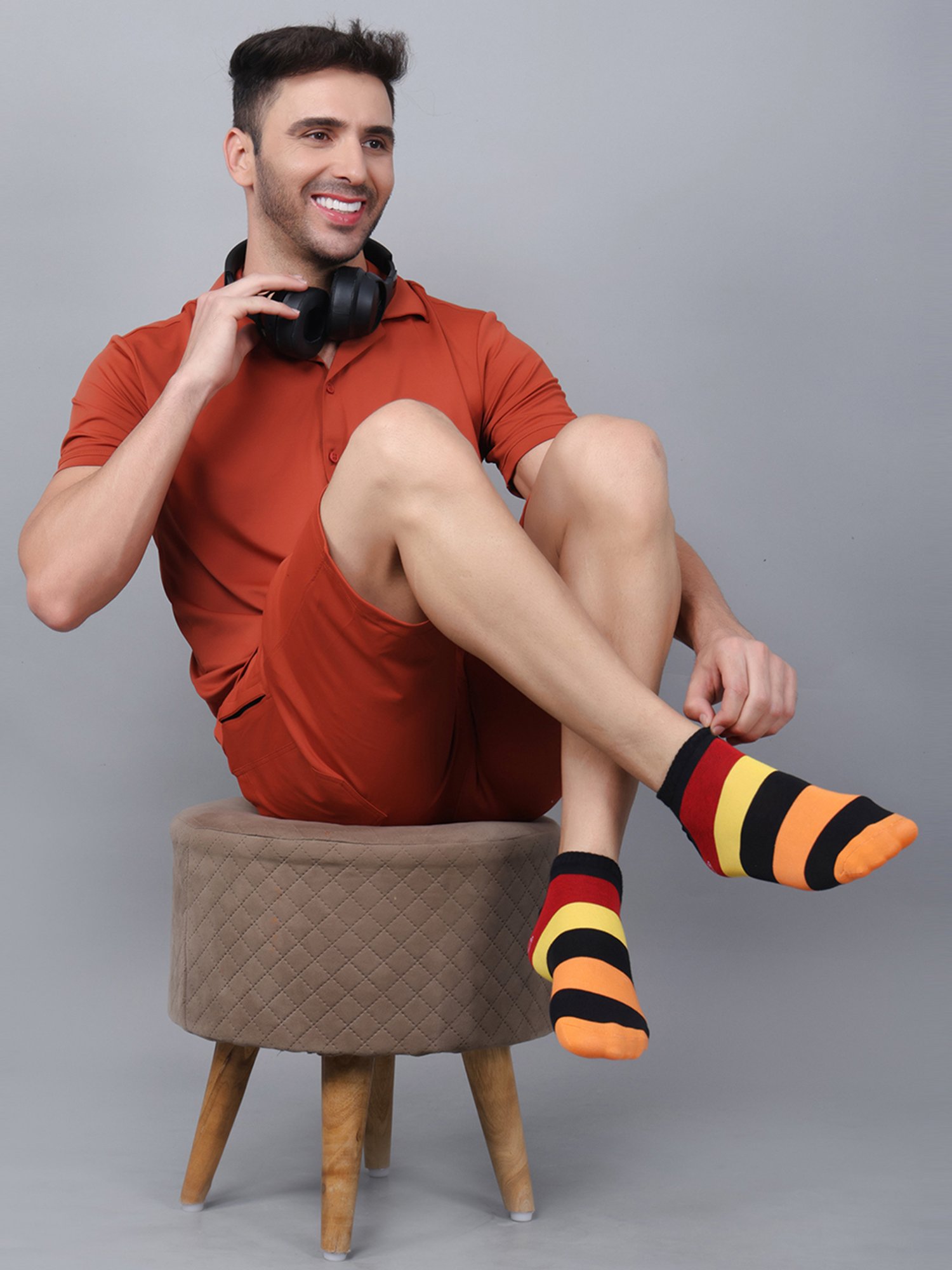 Dollar Socks For Men's Casual Low Ankle In (Pack of 5)