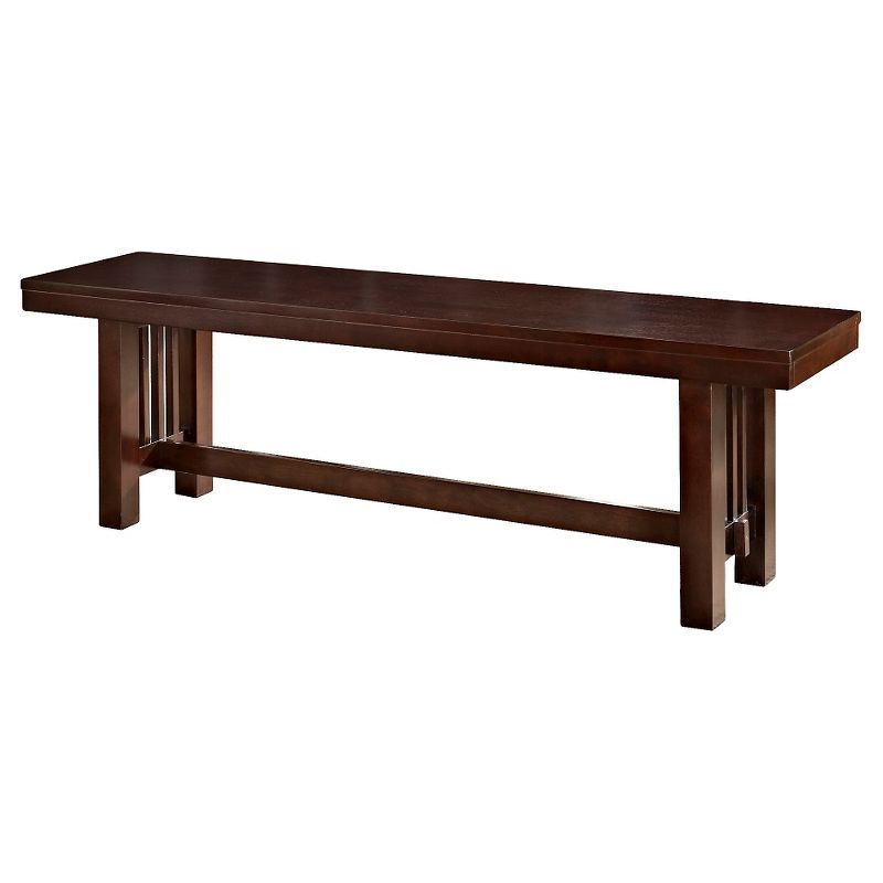 60" Cappuccino Wood Kitchen Dining Bench - Saracina Home