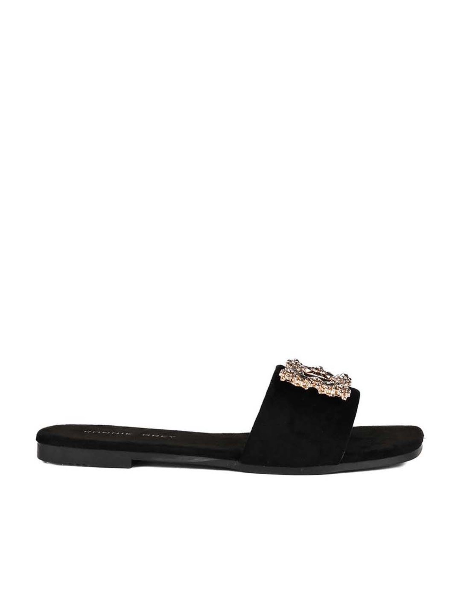 Ronnie Grey Women's Black Casual Sandals