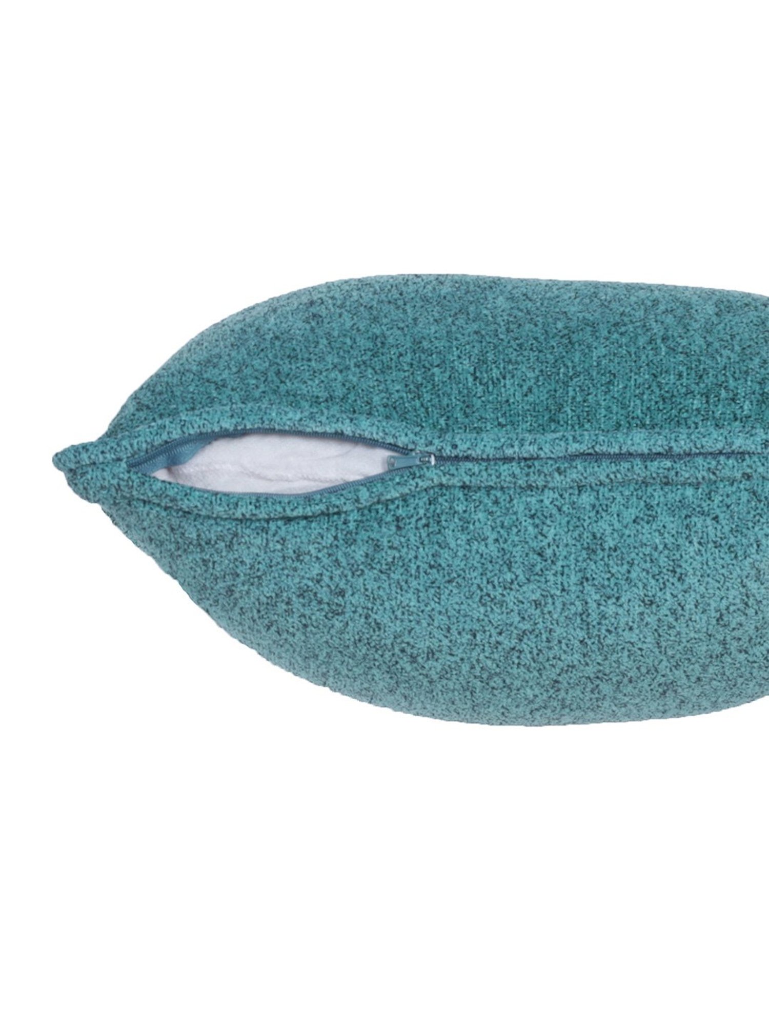 Maspar Colorart Charlotte Solid Green 110 TC Cotton Blend Cushion Cover