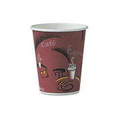 Bistro Design Hot Drink Cups, Paper, 10 oz., Maroon, 300/Carton