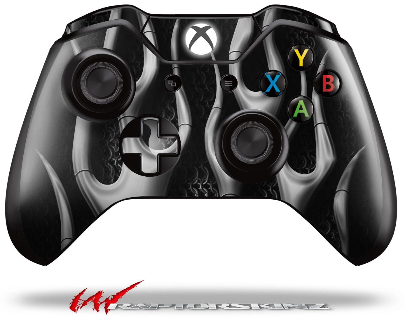 Metal Flames Chrome - Decal Style Skin fits Microsoft XBOX One Wireless Controller - CONTROLLER NOT INCLUDED