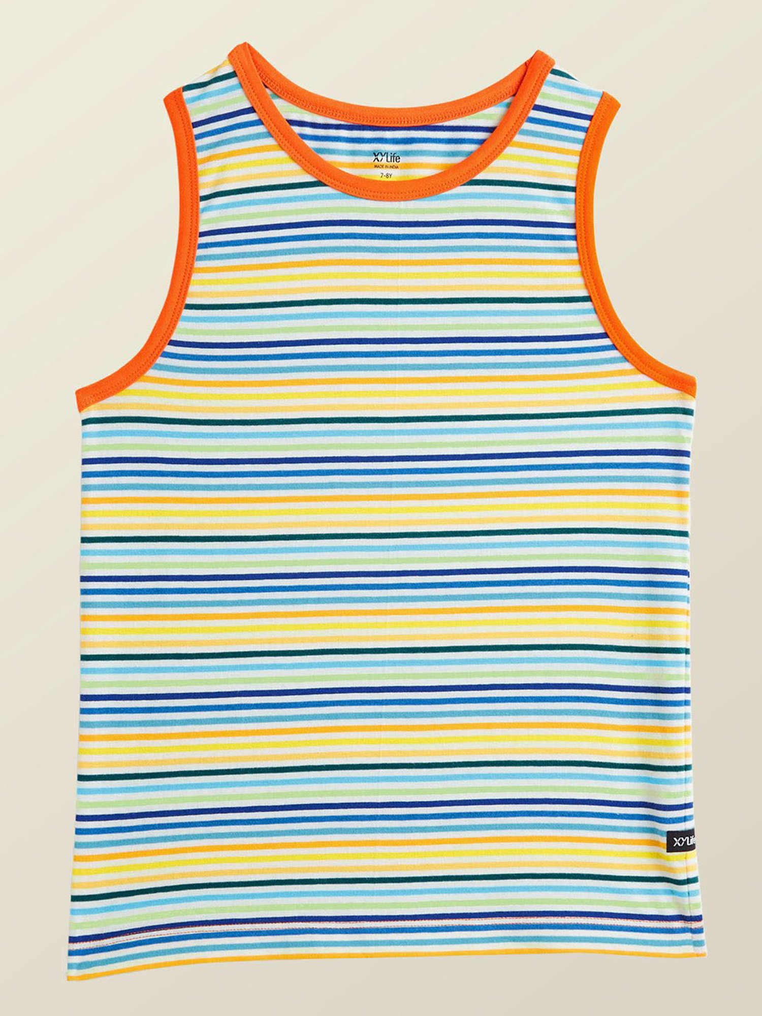 XY Life Kids Multicolor Cotton Striped Vests (Pack of 5)