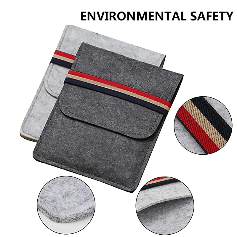 6 Inch E-Reader Sleeve Case Bag, Kobo Touch 2.0 / Tolino Shine 6" Tablet E-Book E-Reader Slim Felt Bag Sleeve Case- (Light Grey)
