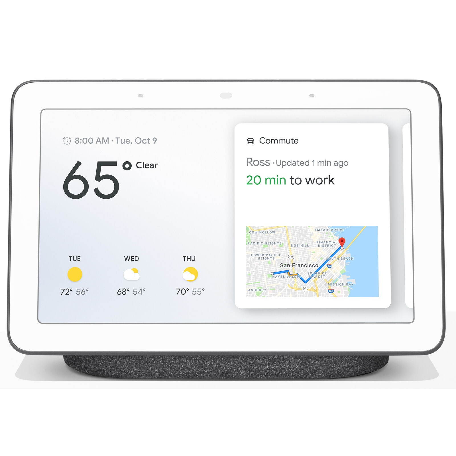 Google Nest Hub with Google Assistant (GA00515-US) - Charcoal