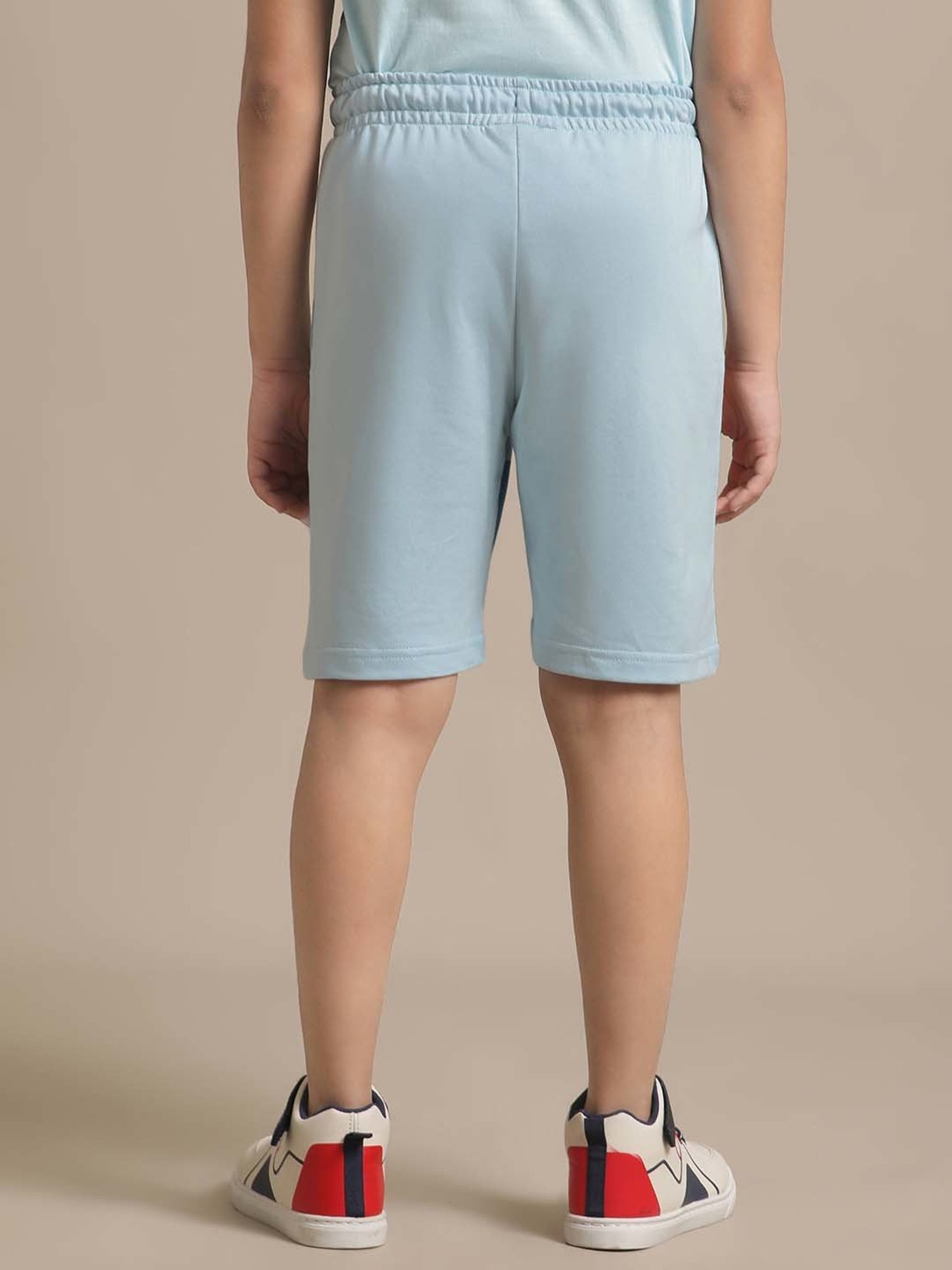 Kidsville Blue Cotton Printed Shorts