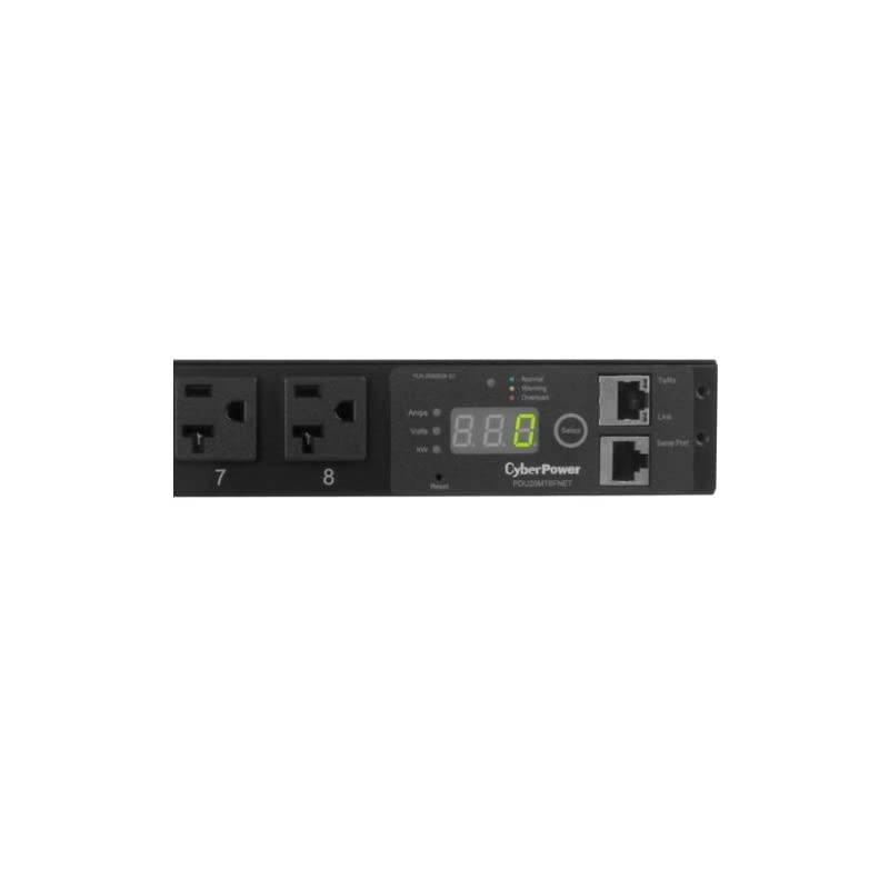 PDU20MT8FNET Monitored PDU, 100-120V/20A, 8 Outlets, 1U Rackmount