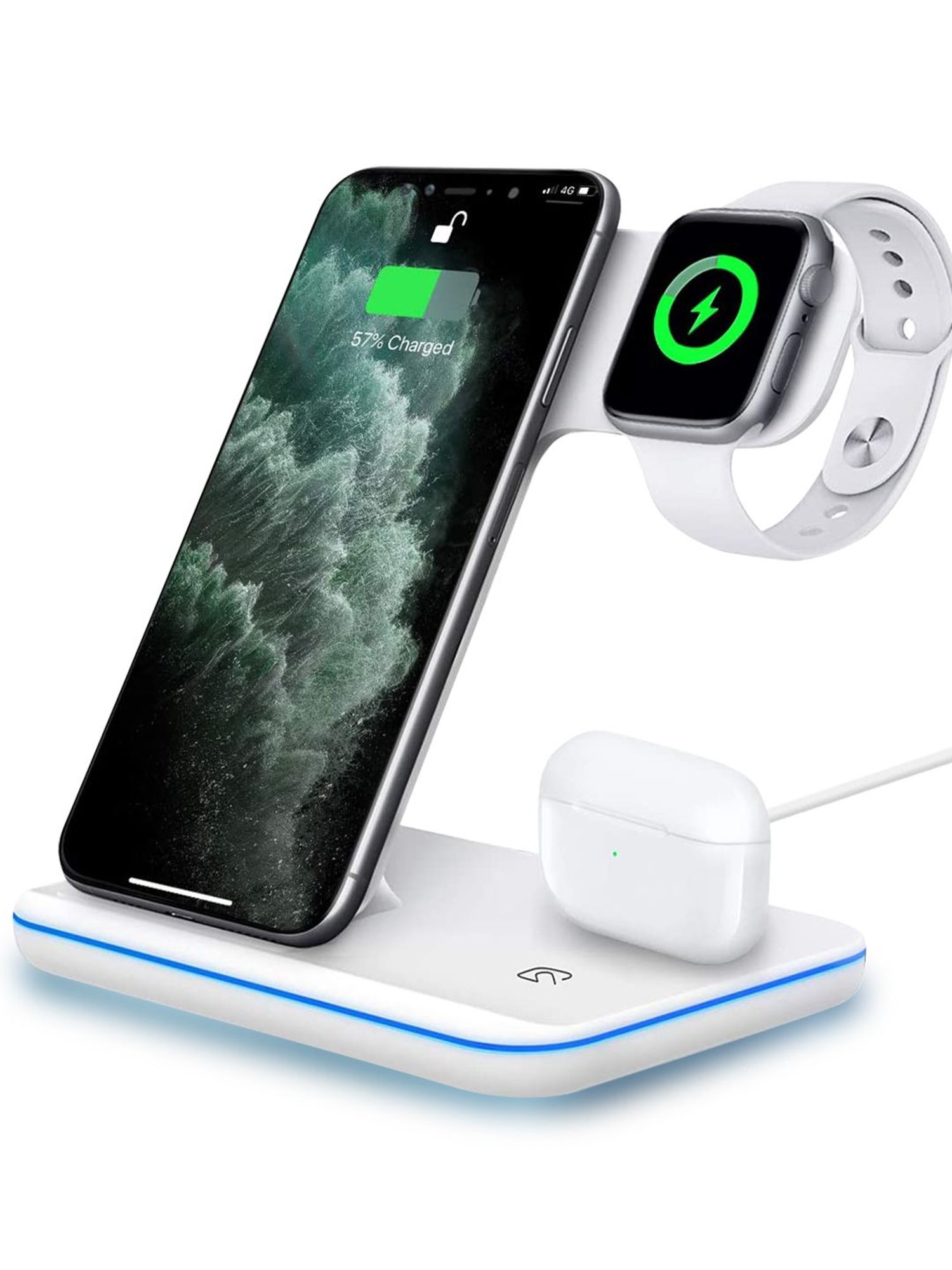 UNIGEN UNIDOCK 3-in-1 Fast 15W Wireless Charging Station (White)