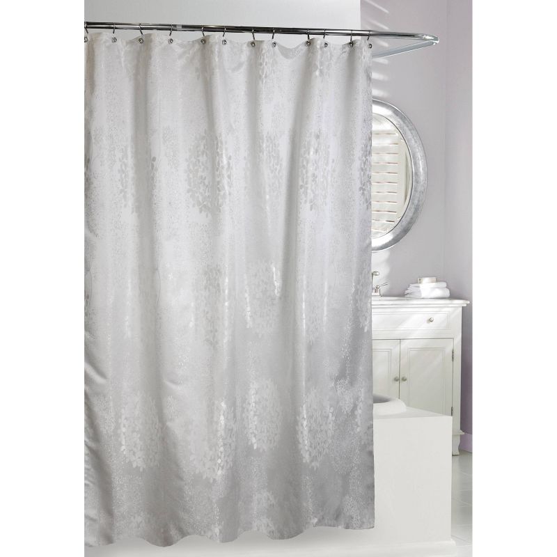 Victoria Shower Curtain White/Silver - Moda at Home