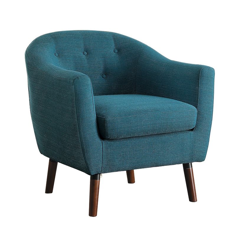 Homelegance 31 Inch Lucille Collection Classic Polyester Fabric Single Living Room Accent Barrel Chair, Blue