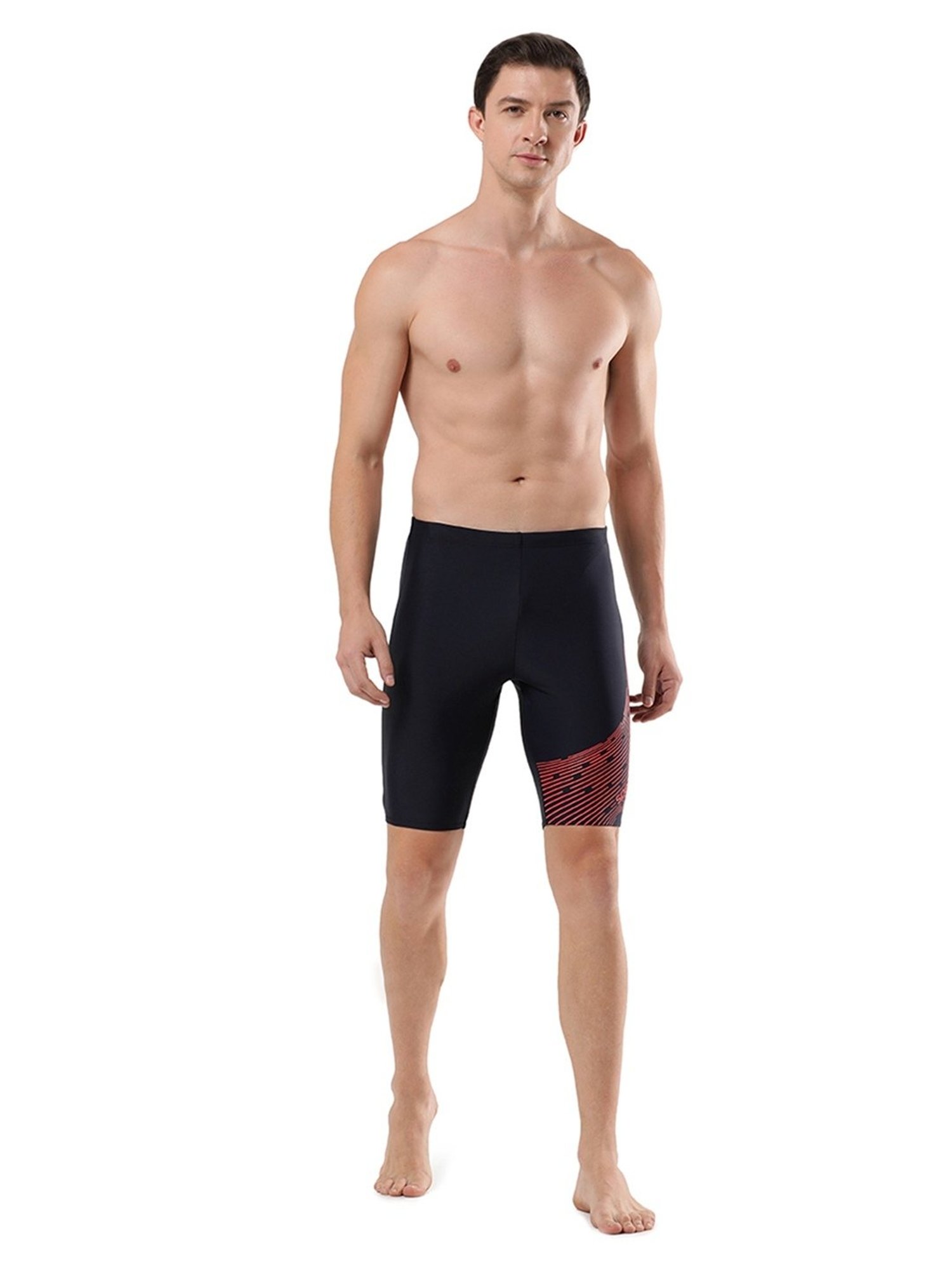 Speedo Navy Regular Fit Printed Sports Shorts