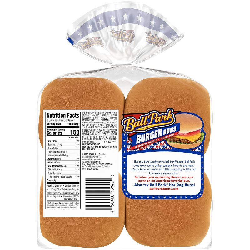 Ball Park Hamburger Buns - 15oz/8ct