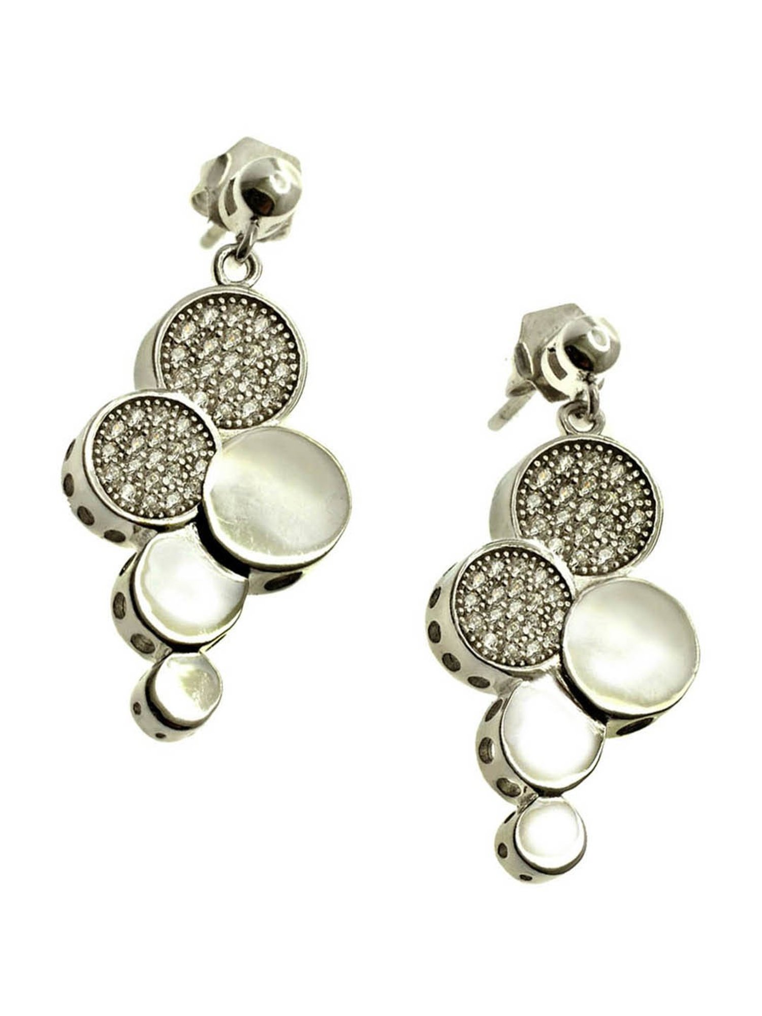 The Real Effect London Classic Collection 800 Silver Earrings for Women
