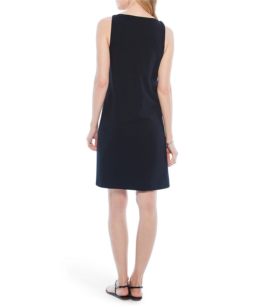 NIC + ZOE Underline Sleeveless Boatneck Stretch Pullover Dress