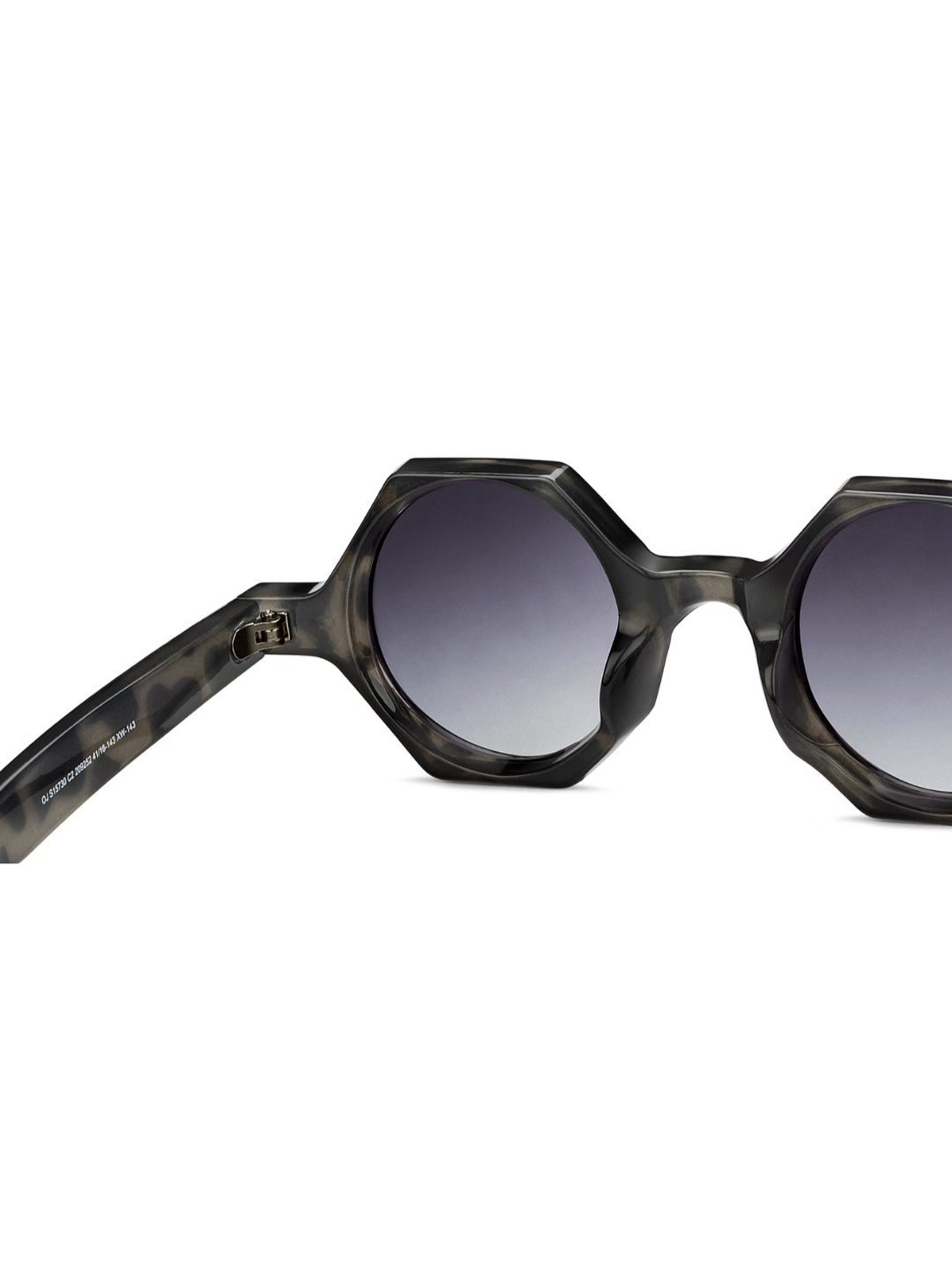 OJOS Grey Geometric Polarised and UV Protected Lens Unisex Sunglasses