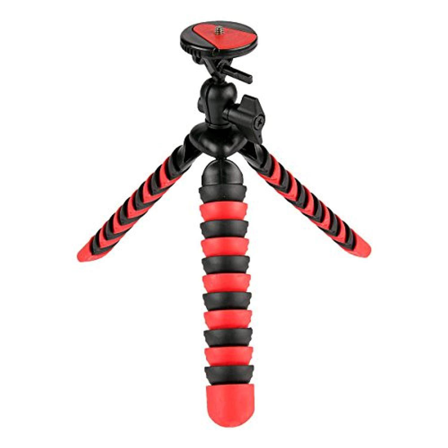VIVITAR VIV-SP-12-RED Large Rubberized Spider Tripod (Red)