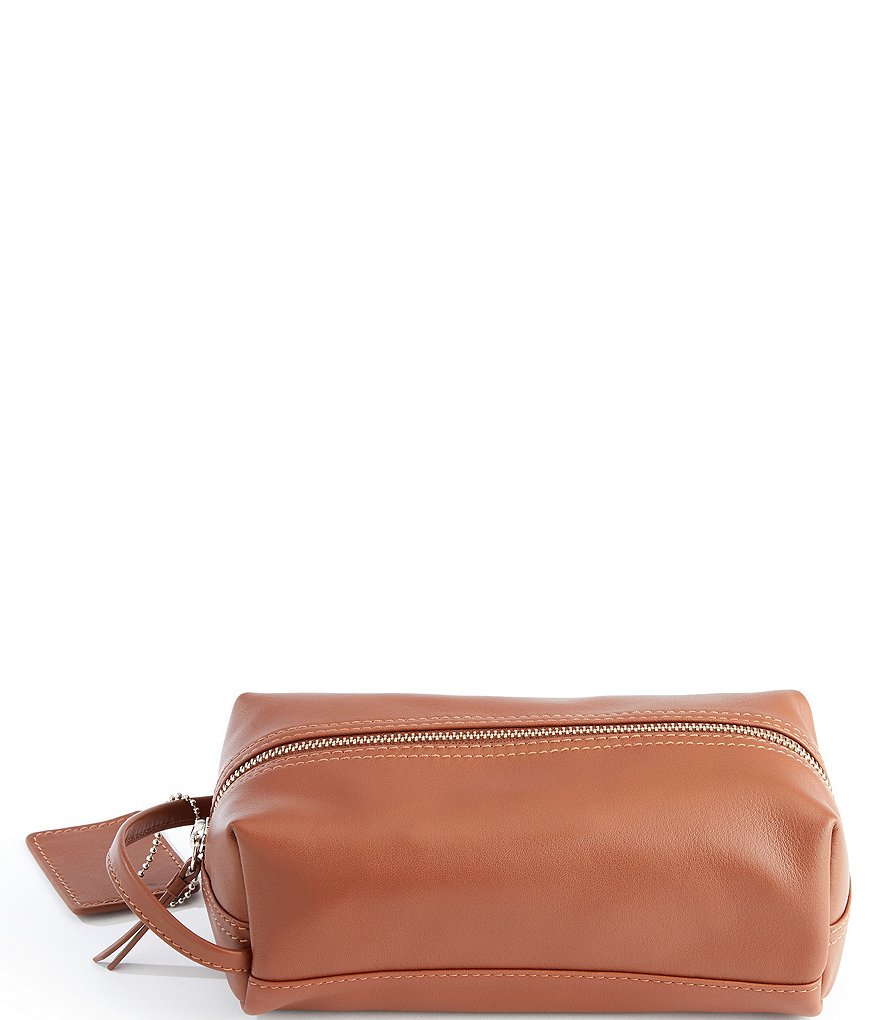 ROYCE New York Genuine Leather Compact Toiletry Bag