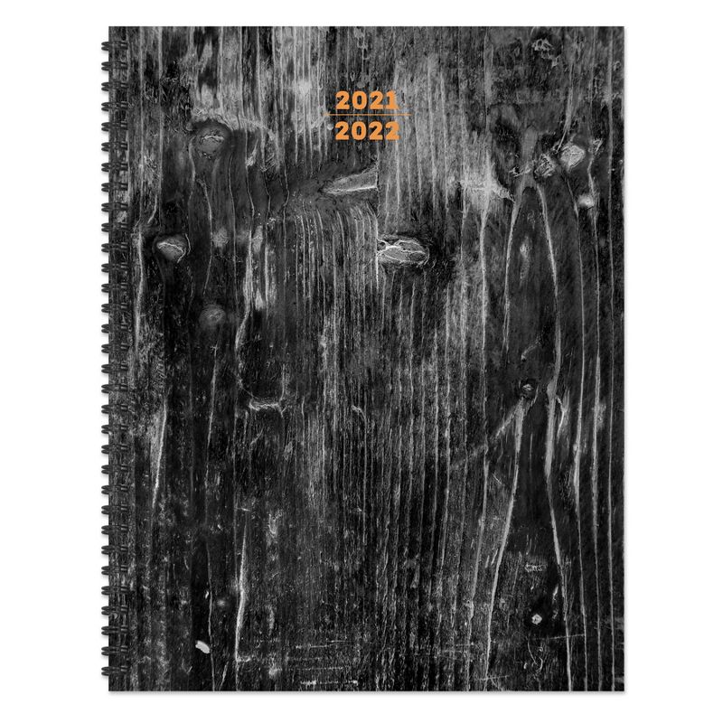 2021-22 Academic Planner 8.5" x 11" Burnt Wood Daily/Weekly/Monthly - The Time Factory