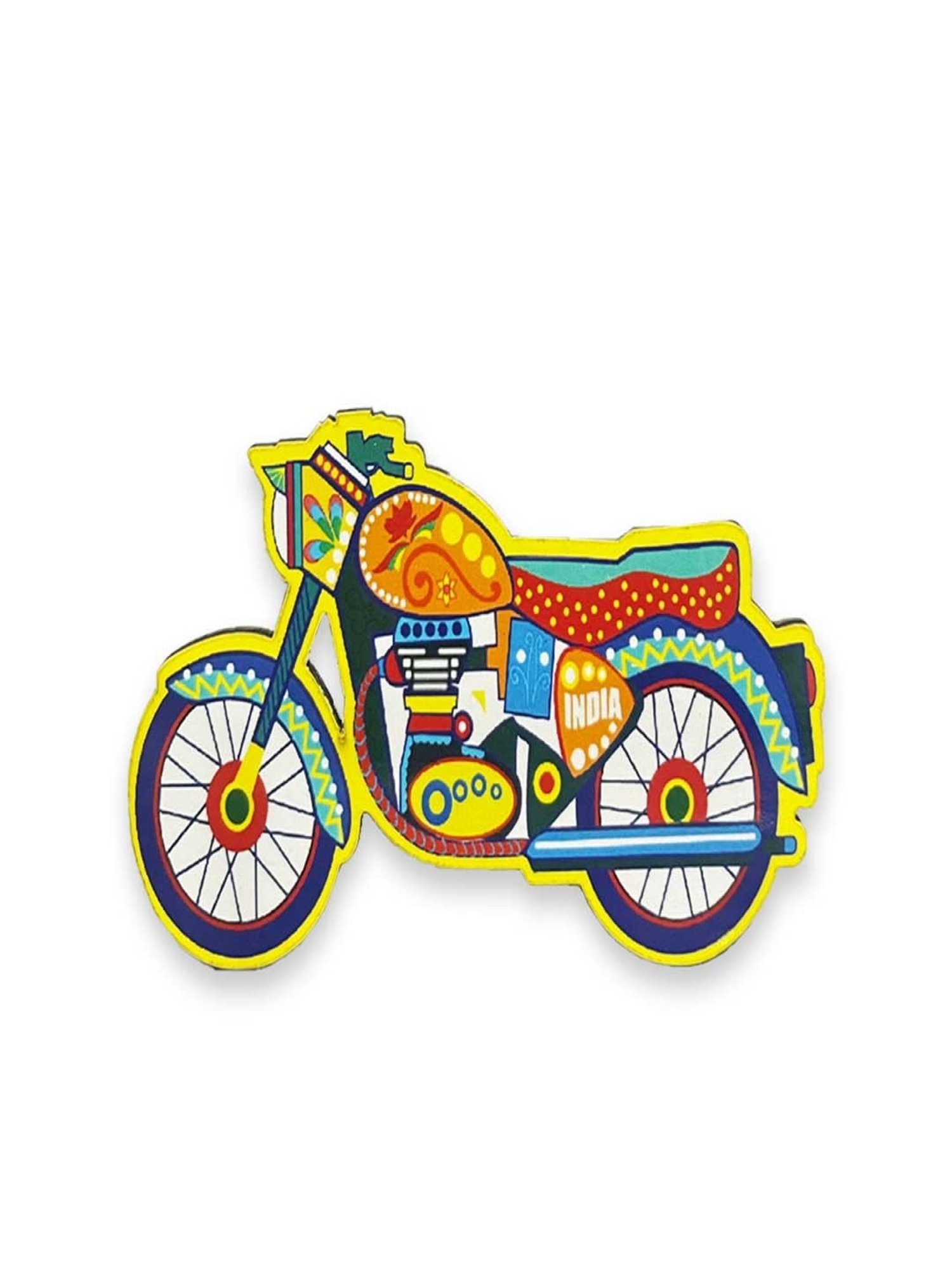 Desi Toys Kids Multicolor Bike Fridge Magnet (3.25 x 1.7 inches)
