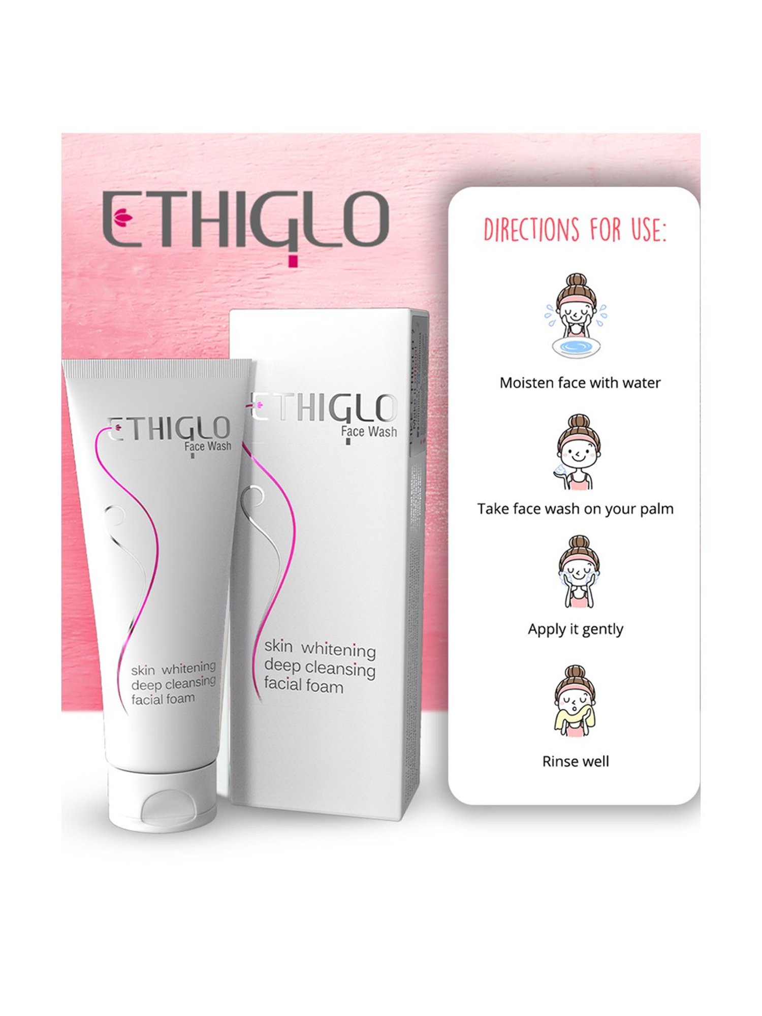 Ethiglo Skin Whitening Face Wash - Pack of 3 (70 ml Each)