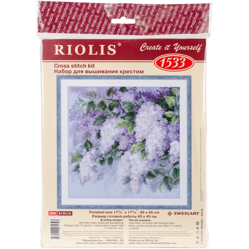 RIOLIS Counted Cross Stitch Kit 17.75"X17.75"-Lilacs After The Rain (10 Count)