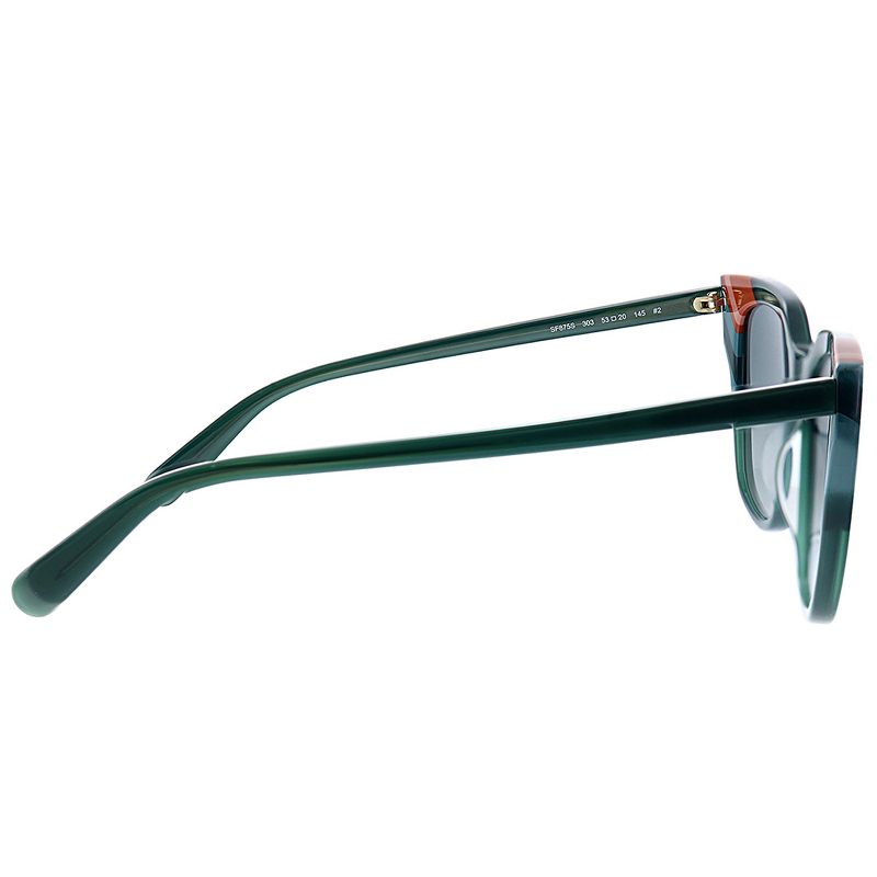 Salvatore Ferragamo SF 875S 303 Womens Square Sunglasses Opaline Green 53mm