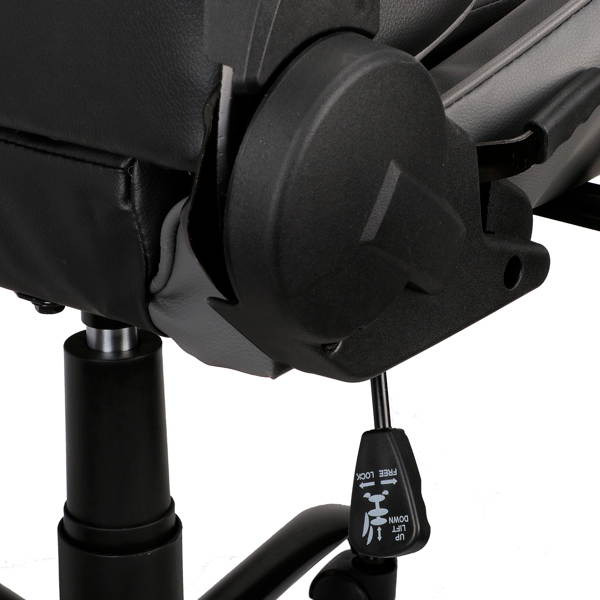 Gaming Chairs, Office Swivel Chairs, with Headrest and Lumbar Pillow, Grey