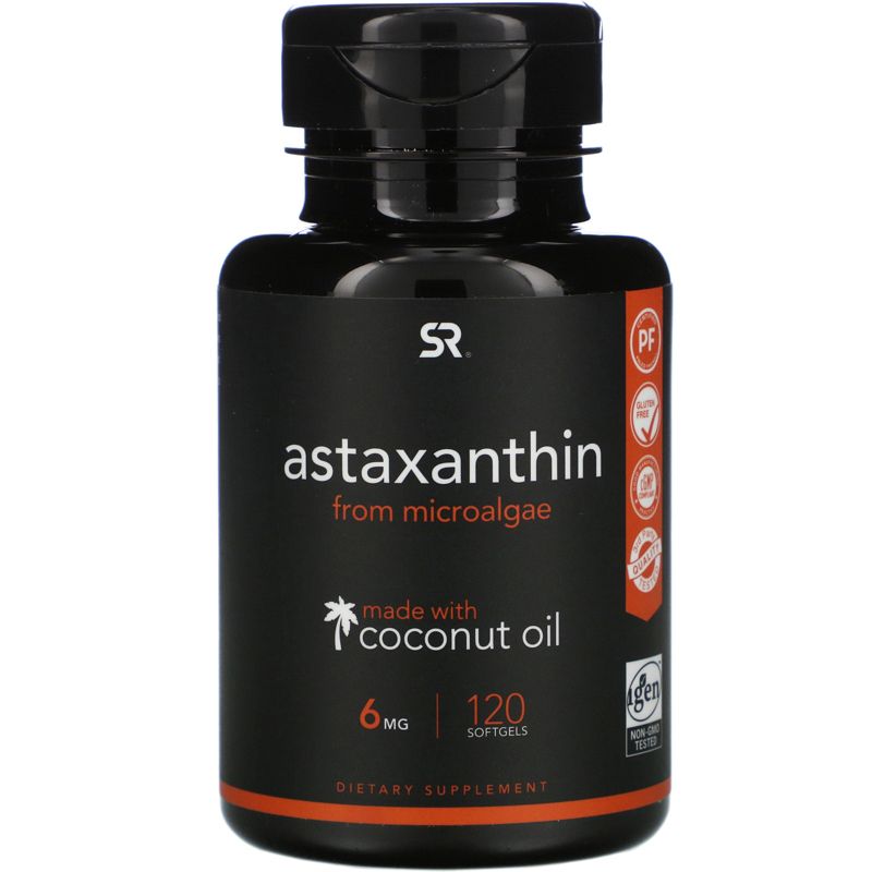 Sports Research Astaxanthin with Coconut Oil, 6 mg, Dietary Supplement, 120 Softgels