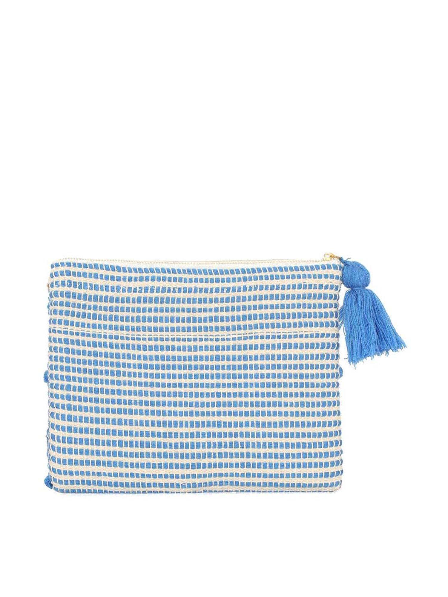NR by Nidhi Rathi Blue Fabric Clutch