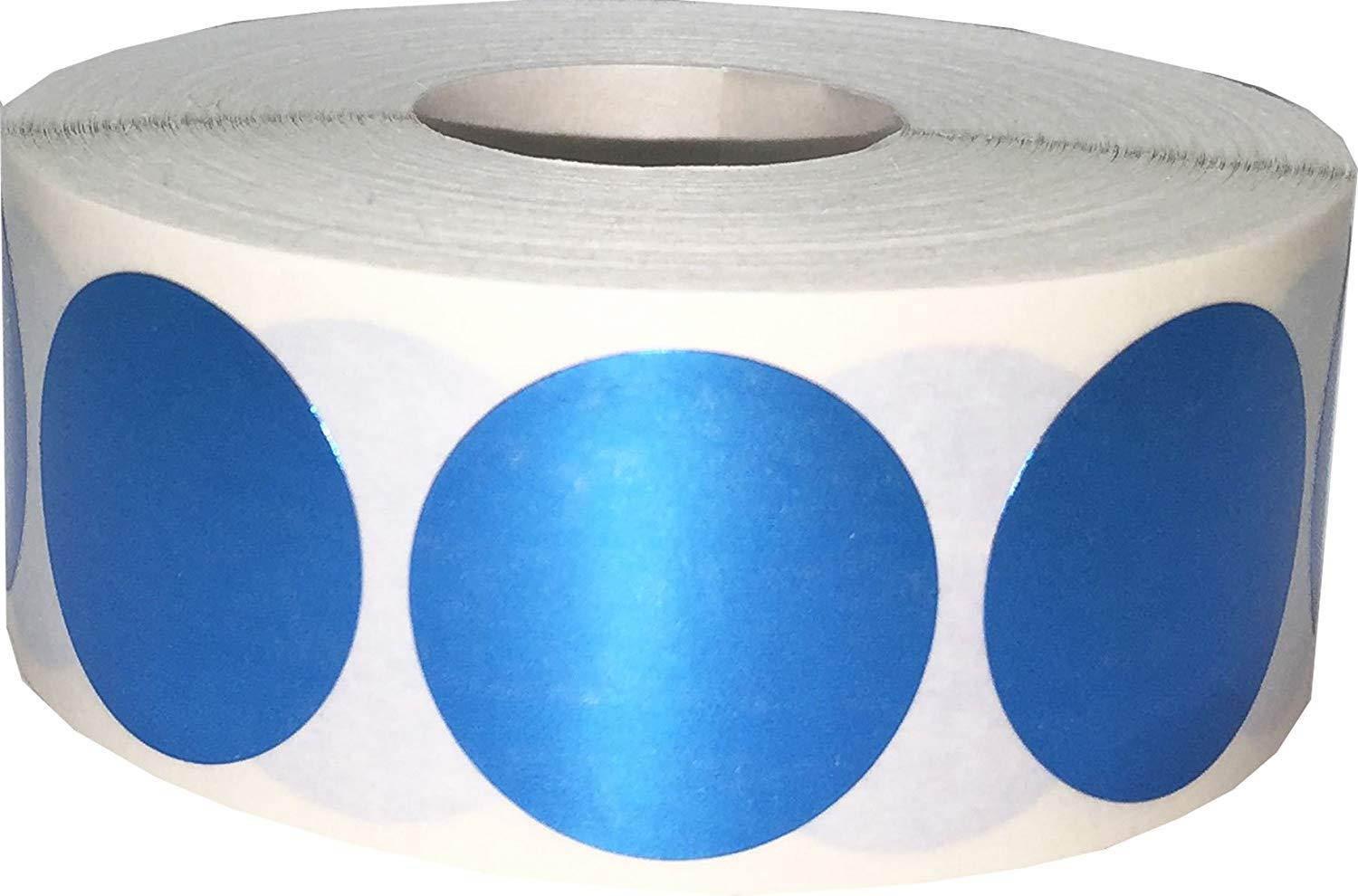 Color Coding Labels Metallic Blue Round Circle Dots For Organizing Inventory 1 Inch 500 Total Adhesive Stickers