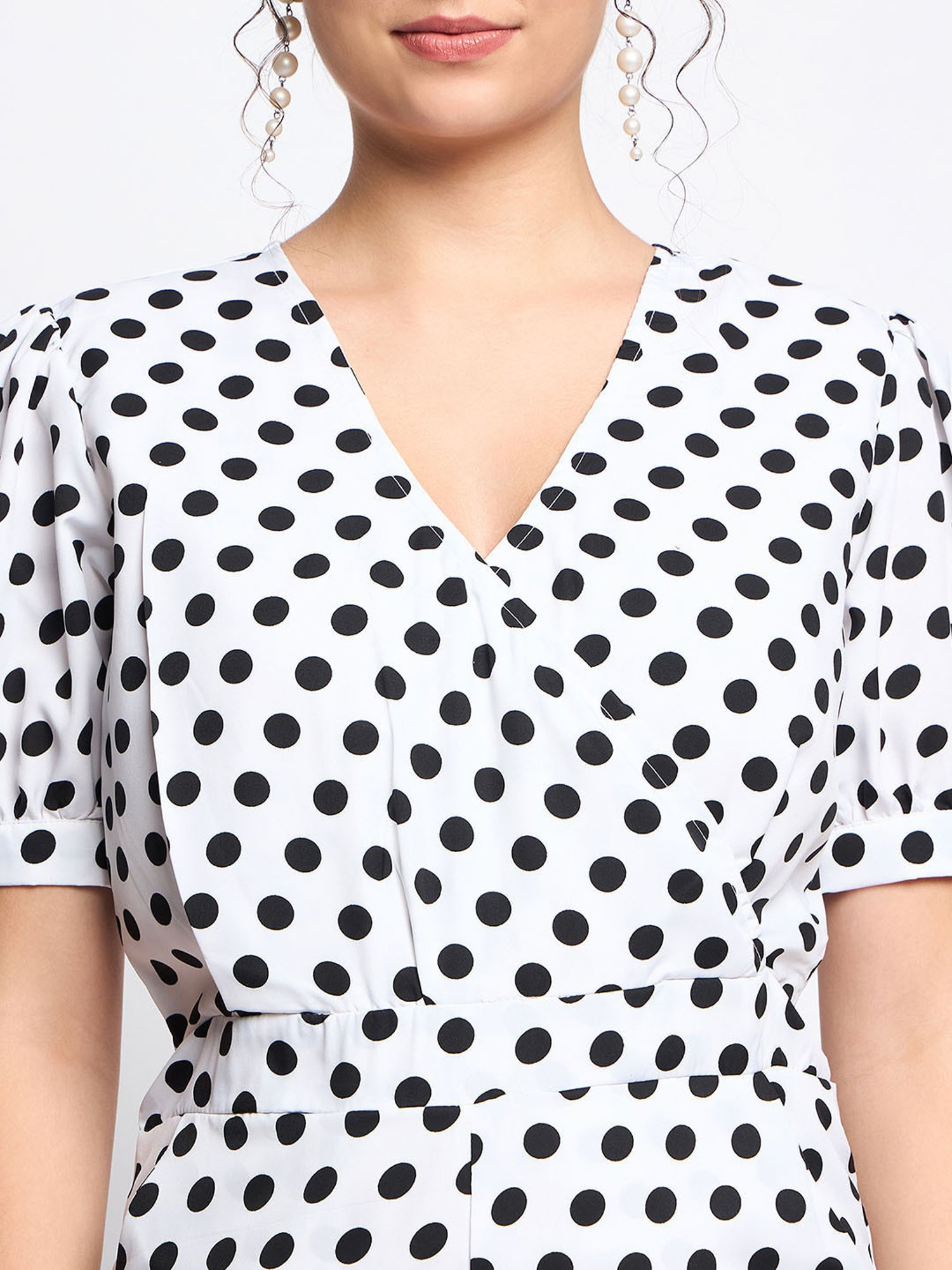BRINNS White Polka Dot Playsuit