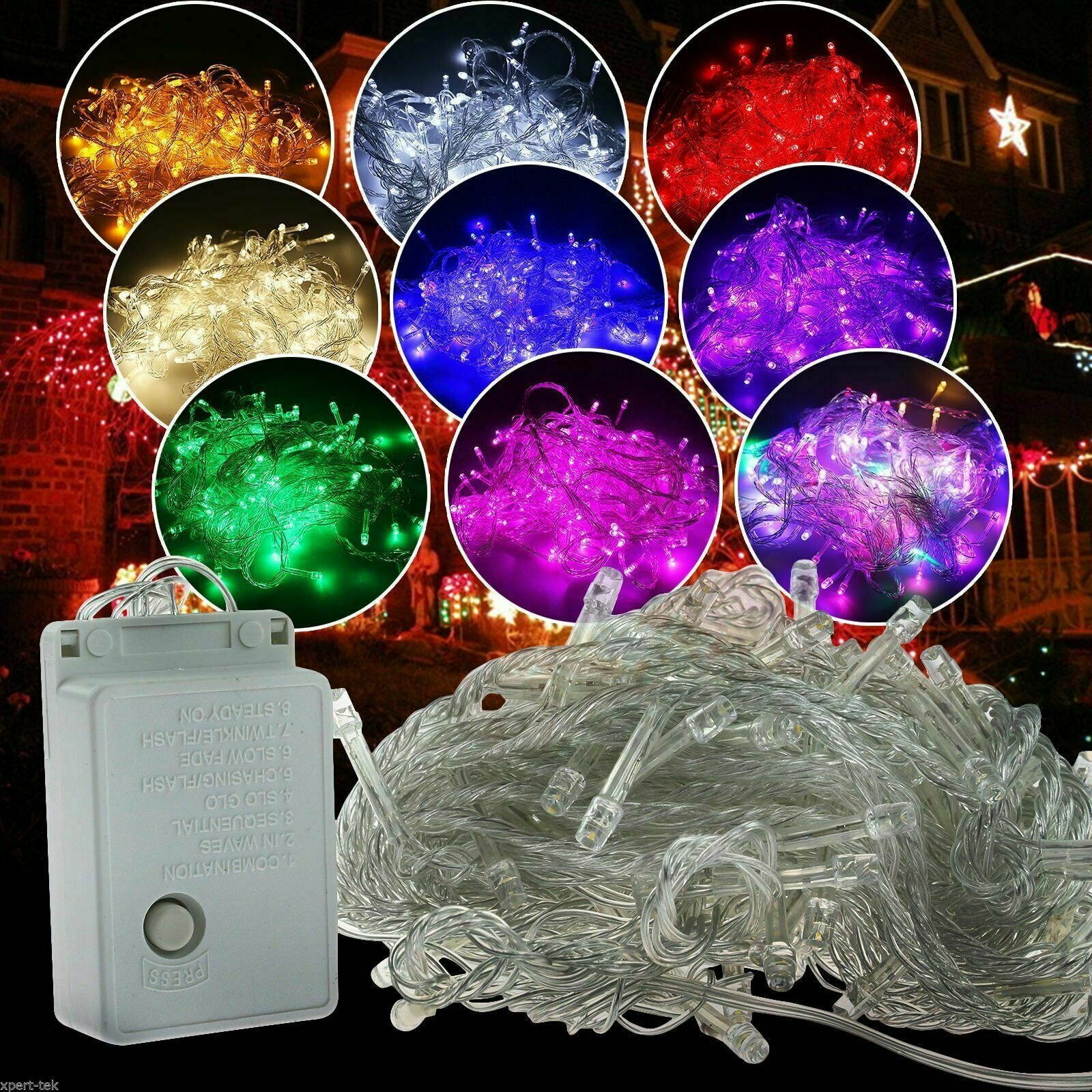 100 LED 10M Tree Fairy String Party Lights Waterproof Color Lamp