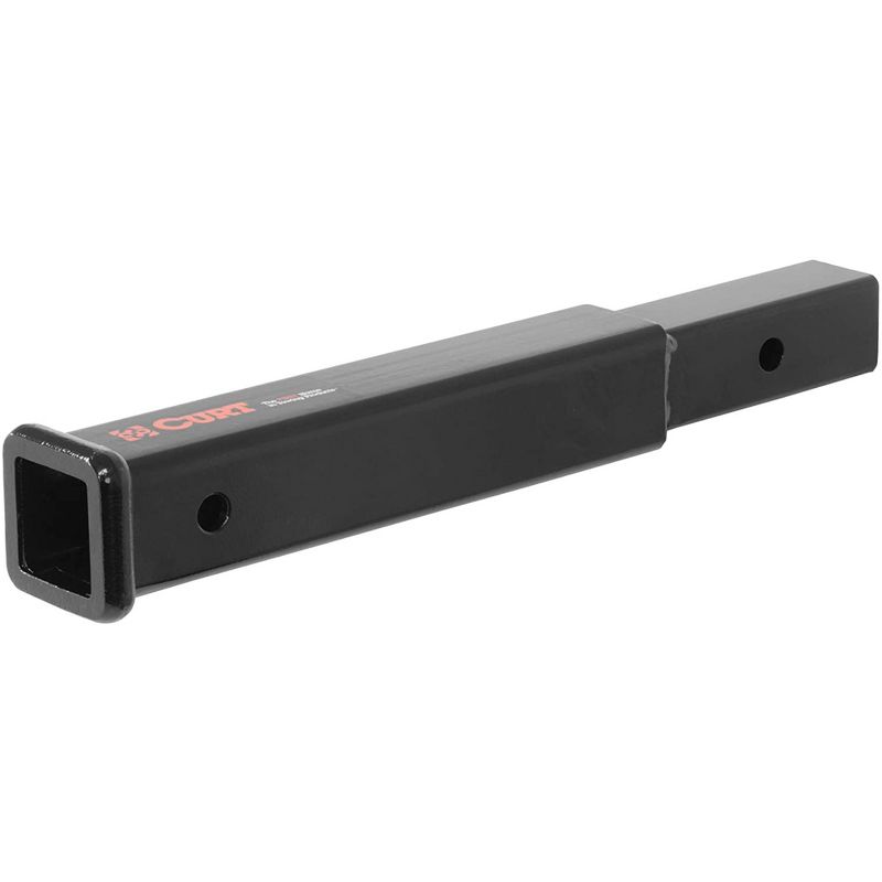 CURT 45795 14 Inch Corrosion Resistant Trailer Hitch Extension for 2 Inch Receiver Tube Holds 3500 Pounds and Extends Tow Load, Black