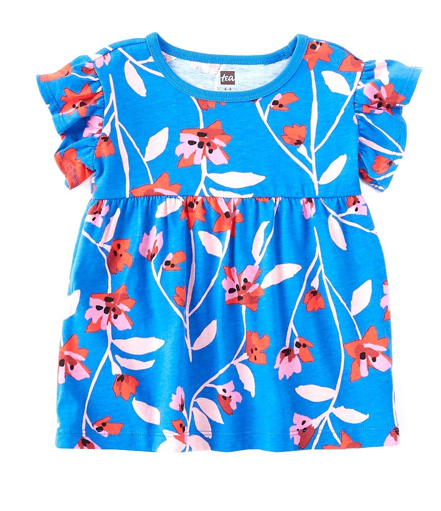 Tea Collection Baby Girls 3-24 Months Ruffle-Sleeve Babydoll Dress