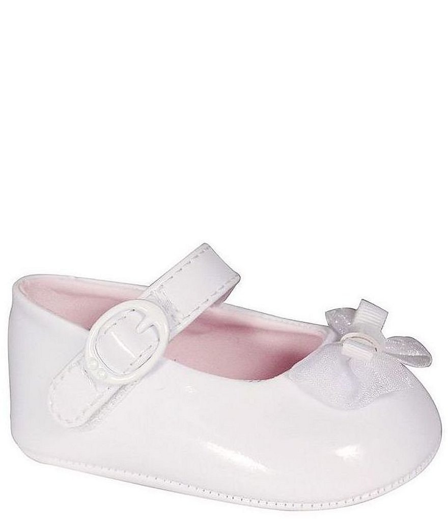 Baby Deer Baby Girls' White Patent Skimmer Crib Shoes