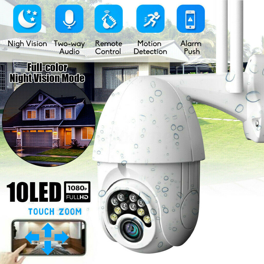 WIFI 1080P IP Camera White Wireless Outdoor CCTV HD Smart Home Security IR Camera Night Version Built-in Microphone External Speaker Voice Intercom