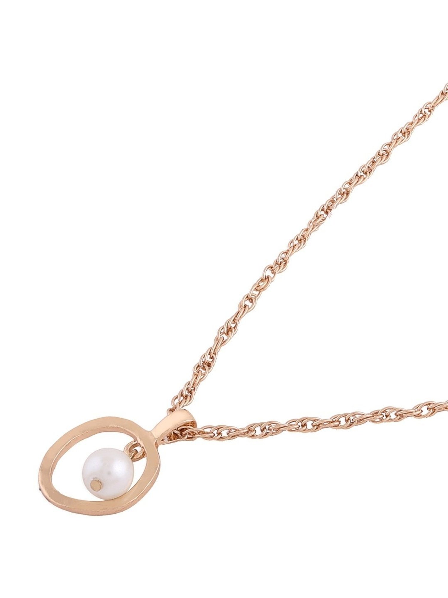 Zaveri Pearls Gold Tone Contemporary Pearl Drop Office Wear Chain-ZPFK14047