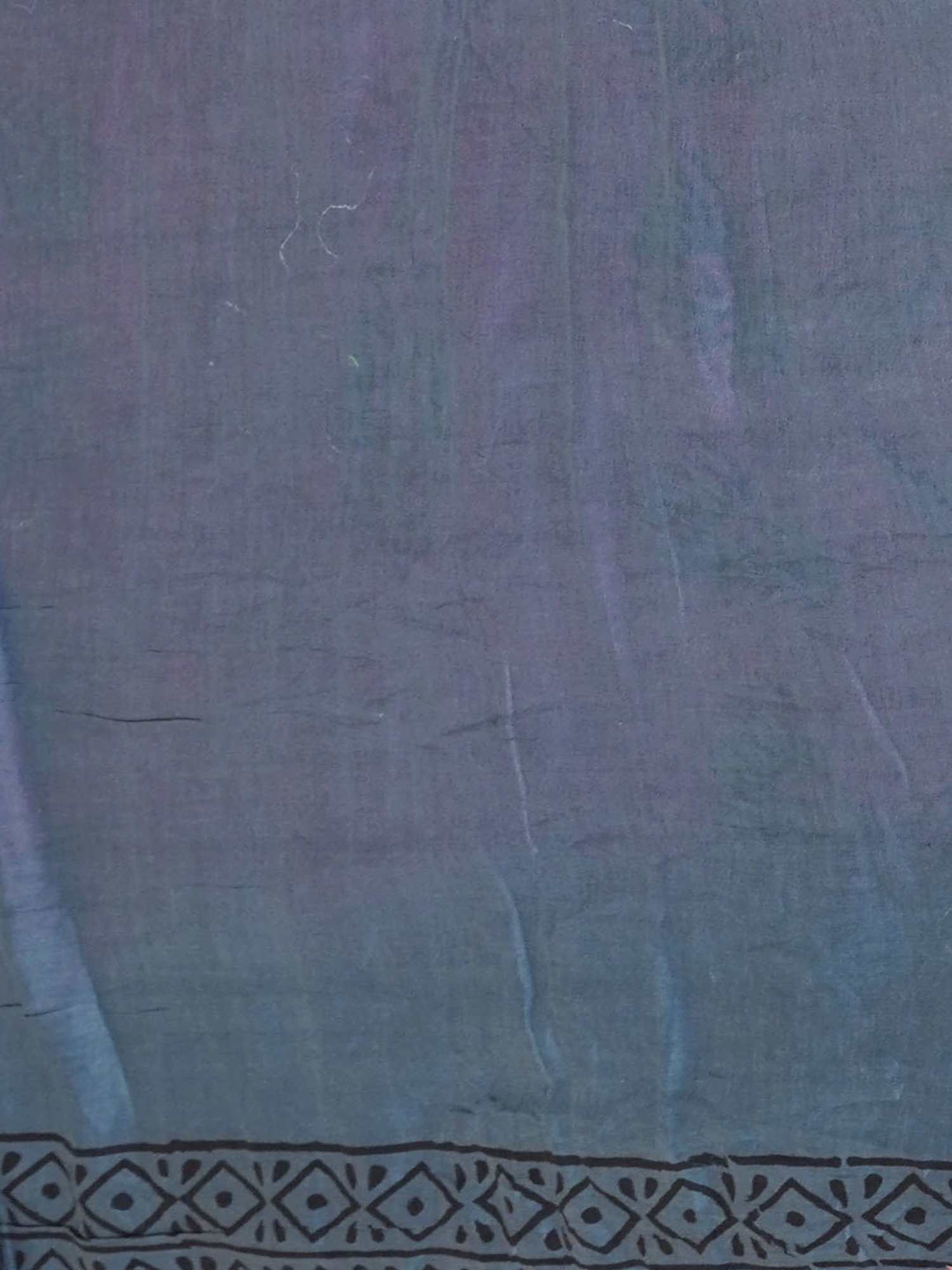 Unnati Silks Pink & Grey Cotton Printed Saree With Unstitched Blouse