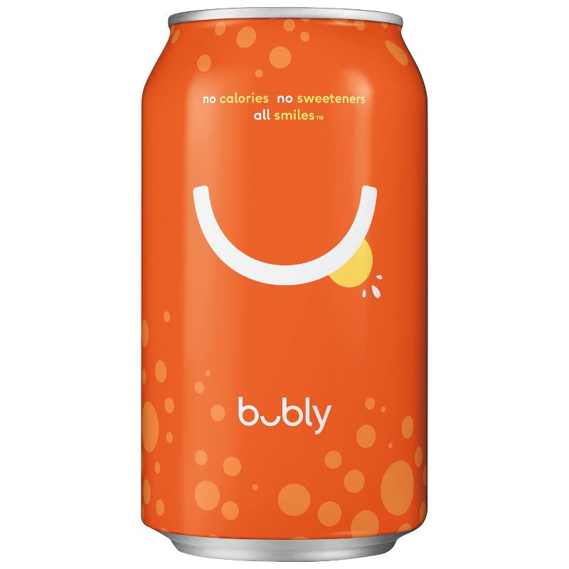 bubly Orange Sparkling Water - 8pk/12 fl oz Cans