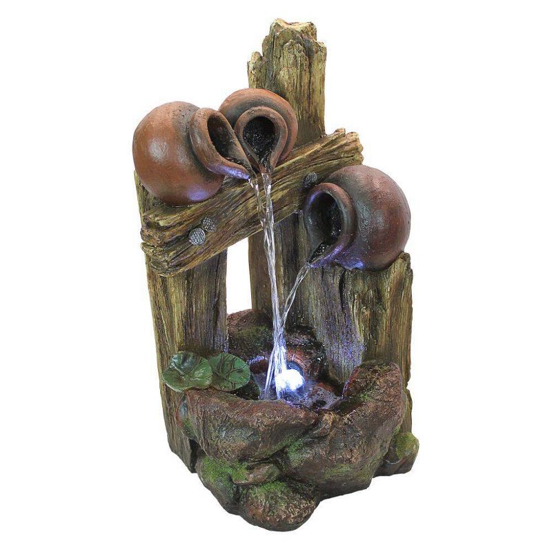 The Cascading Urns of Ravello Illuminated Garden Fountain - Acorn Hollow
